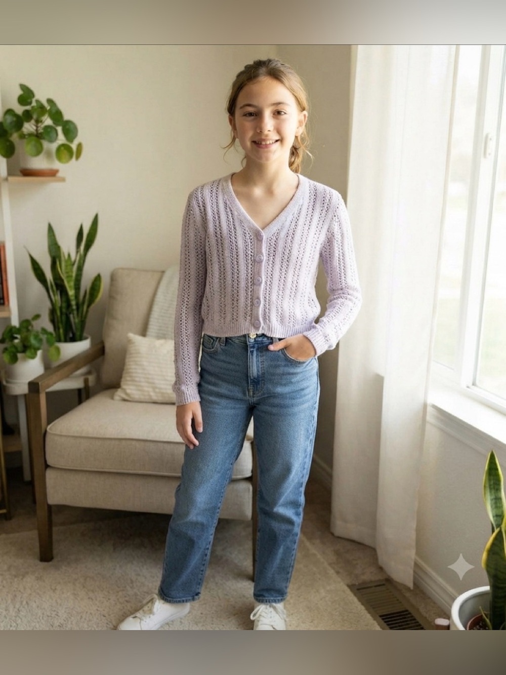 Art Class Light Purple Cardigan